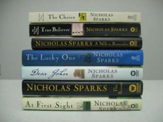 Lot of 7 NICHOLAS SPARKS FIRST EDITION Hardcover DEAR JOHN LUCKY ONE 