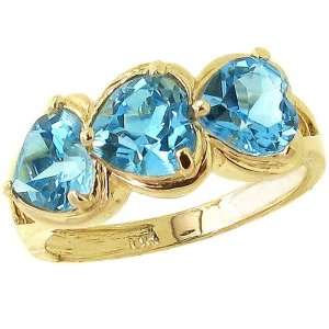    of Hearts Gemstone Ring Swiss Blue Topaz, size6.5 diViene Jewelry