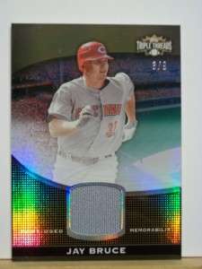 2011 Game Used Topps Jay Bruce Reds Jersey #d 3/9  