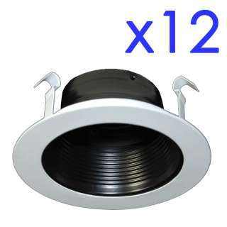 12ps, BLACK 4INCH 4 RECESSED BLACK BAFFLE TRIM FOR HOUSING 