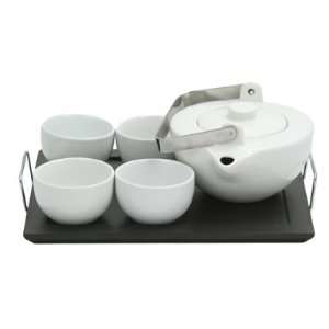 Inspiration Ceramic White Tea Set: Grocery & Gourmet Food