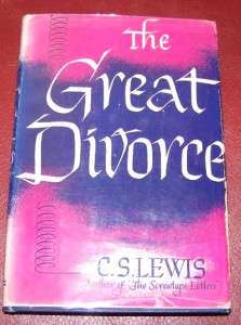 The Great Divorce C.S.Lewis 1st/1st US Ed HBDJ  