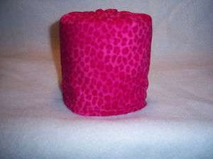 Toilet Paper Spare Roll Cover LEOPARD Hot Pink fabric  