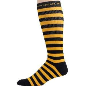  Southern Miss Golden Eagles Gold Black Striped Tall Socks 