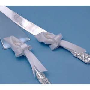  Calla Lily Crystal Wedding Cake Knife Set: Home & Kitchen