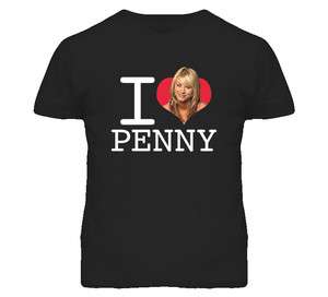 Love Penny Big Bang Theory Funny Geek Black T Shirt  