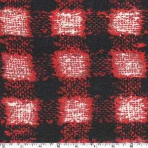   Knit Plaid Red/Black Fabric By The Yard Arts, Crafts & Sewing