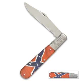 NEW Master Barlow Confederate Flag Folding Knife  