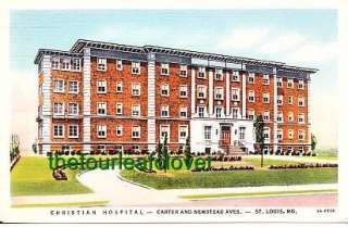 Christian Hospital Carter  Newstead St Louis Vintage PC  