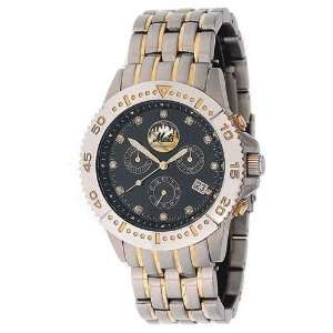 New York Mets Silver/Gold Mens Legend Swiss Wrist Watch  