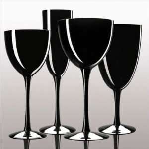   Bundle 84 Palais Black 8 oz. Wine Glasses (Set of 4)