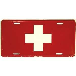  Switzerland Flag License Plate 