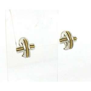    Designer Tiffany & Co. Sterling & 18K Ladies Earrings Jewelry