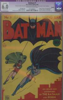 Batman 1940 issue 1 Golden Age DC CGC 6.0  