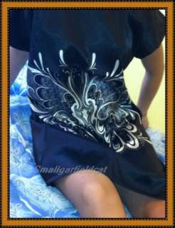 New Silk Kaftan Top Butterfly Nighty Mini Dress BB8303  