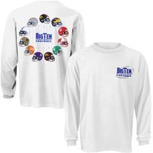  Big Ten Conference White Long Sleeve T shirt: Sports 