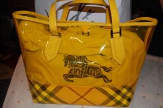   Authentic Burberry Transparent Jelly Tote Beach Bag Shoulder Bag $750