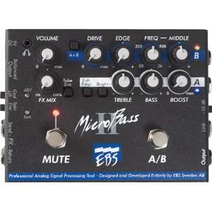  EBS MicroBass II Bass Preamp Pedal Musical Instruments