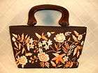 NEW Boutique Design Hand Embroidered FLORAL BAG HANDBAG