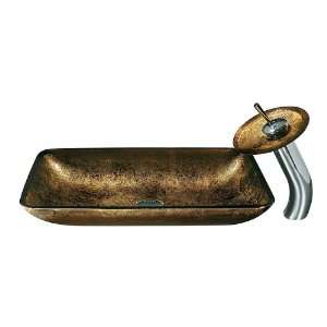  Vigo Industries VGT009 Copper Glass Faucet Bathroom Vessel Sink 