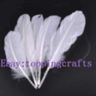 100pcs Beautiful White Feather High Quantity Crafts 7.8inches T7720 