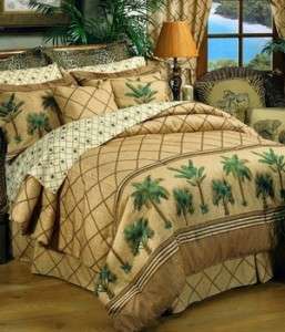 KONA 8pc Queen Bed In Bag comforter set Tropical Scene  