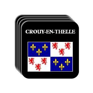 Picardie (Picardy)   CROUY EN THELLE Set of 4 Mini Mousepad Coasters