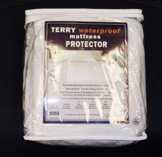 TERRY MATTRESS PROTECTOR COVER CAL KING WATERPROOF  