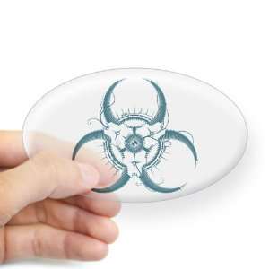  Sticker Clear (Oval) Biohazard Symbol 