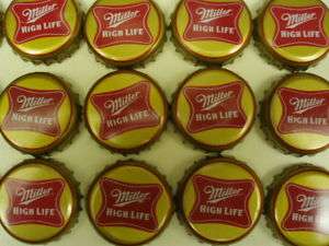 100 MILLER HIGH LIFE BEER BOTTLE CAPS CROWNS NO DENTS! SEE STORE 4 