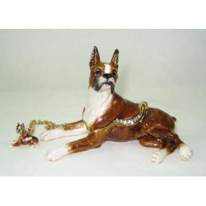  Kingspoint Bruiser the Boxer Trinket Box & Necklace