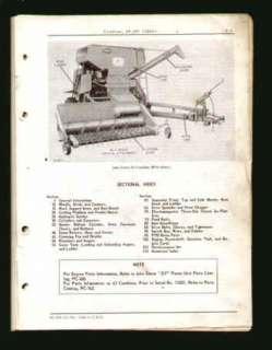 John Deere 65 Pull Type Combine Parts Catalog Book 1965  