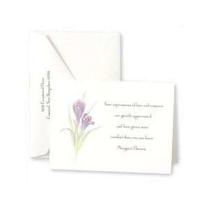    White Personalized Sympathy Note with Crocus