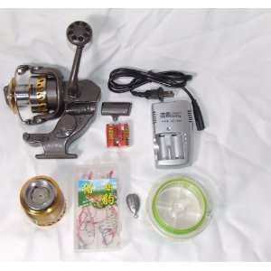    electric fishing reel auto reel can charging set
