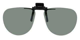 Clip On Flip Up Polarized UV Sunglasses Small Aviator  