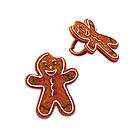 Christmas Gingerbread Men Bendi Cake Cupcake Ring Decoration Toppers 