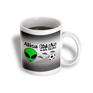 Alien Chicks on Gray   11oz Mug