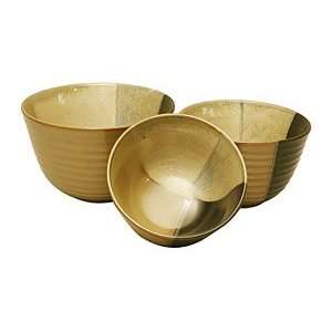  Gold Dust Set of 3 Mixing Bowls   Black: Home & Kitchen