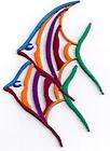 Sea Fish in Jewel Tone Colors/Iron On Embroidered Applique Sea 