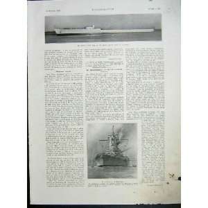   : Gloire Ship Marine Navy Dunkerque French Print 1935: Home & Kitchen