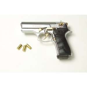    Cougar Nickel/Gold Blank Firing Gun   9mm
