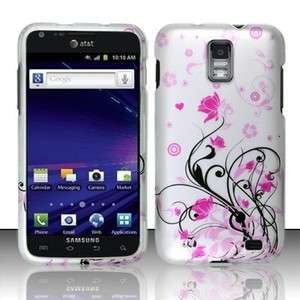   Skyrocket Galaxy S II 2 Rubberized HARD Case Phone Cover Pink Vines