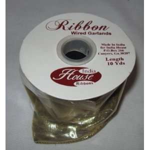  India House Gold Ribbon 10 Yards Wire Edged: Everything 