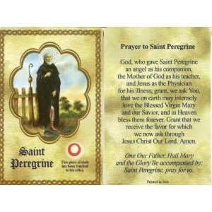  Saint Peregrine Relic Holy Card from Italy Cancer Patron 