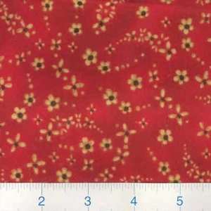   Kasmir Floral Print Red Fabric By The Yard: Arts, Crafts & Sewing