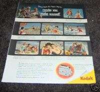 1950 Cine Kodak Reliant Movie Camera Beach Ad  