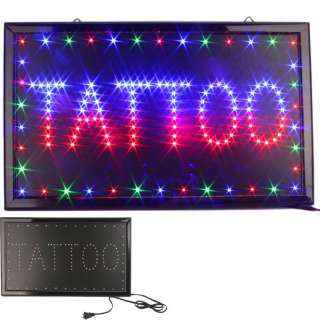 Large Tattoo Piercing Shop Sign LED Light Neon 22x13  