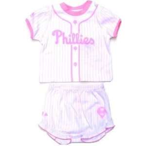   Infant Philadelphia Phillies Girl Jersey Diaper Set