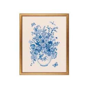  Blue Flowers with Butterfly Counted Cross Stitch Kit: Arts 