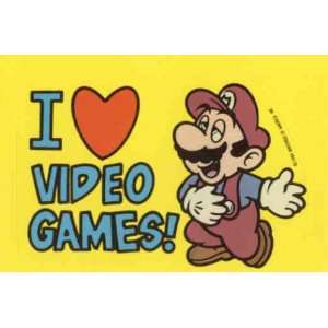  1989 Topps Nintendo Mario #16 I Love Video Games Sticker 